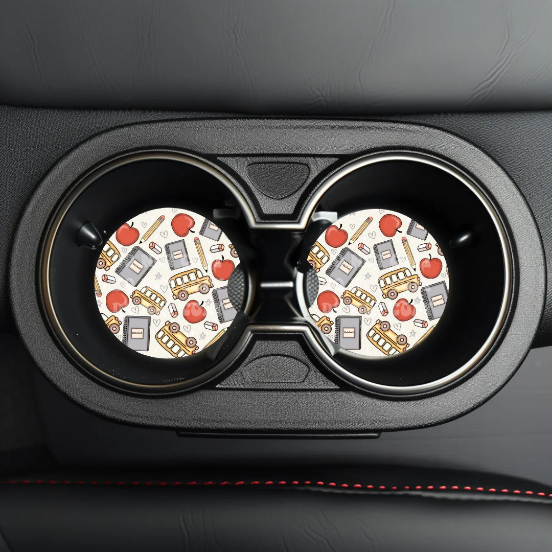 Back to School Car Coaster- Set 2