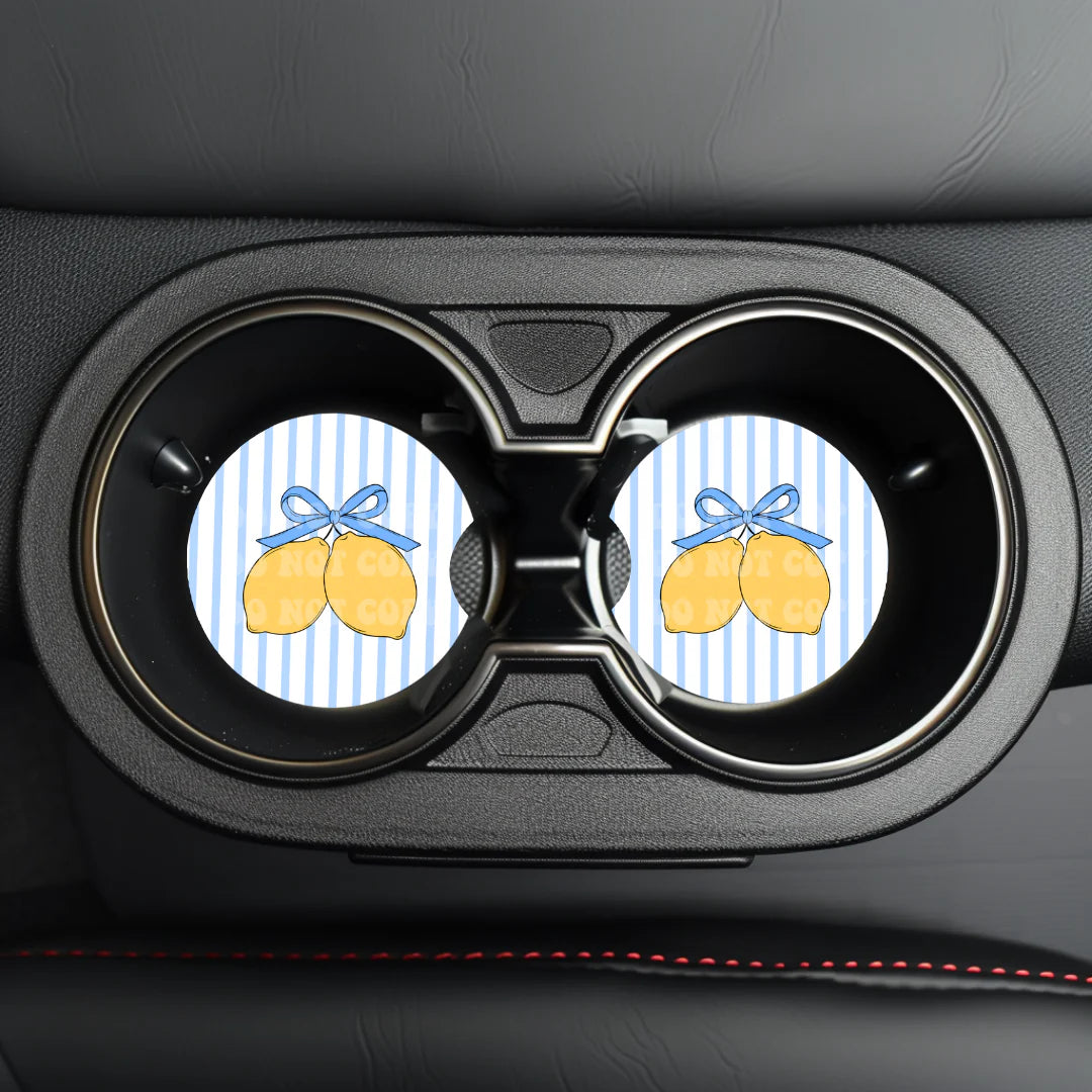 Coquette Lemons Car Coaster- Set 2