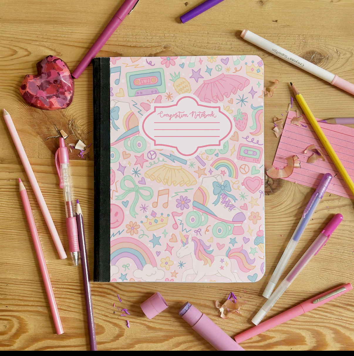 Rainbow Unicorn Composition Book