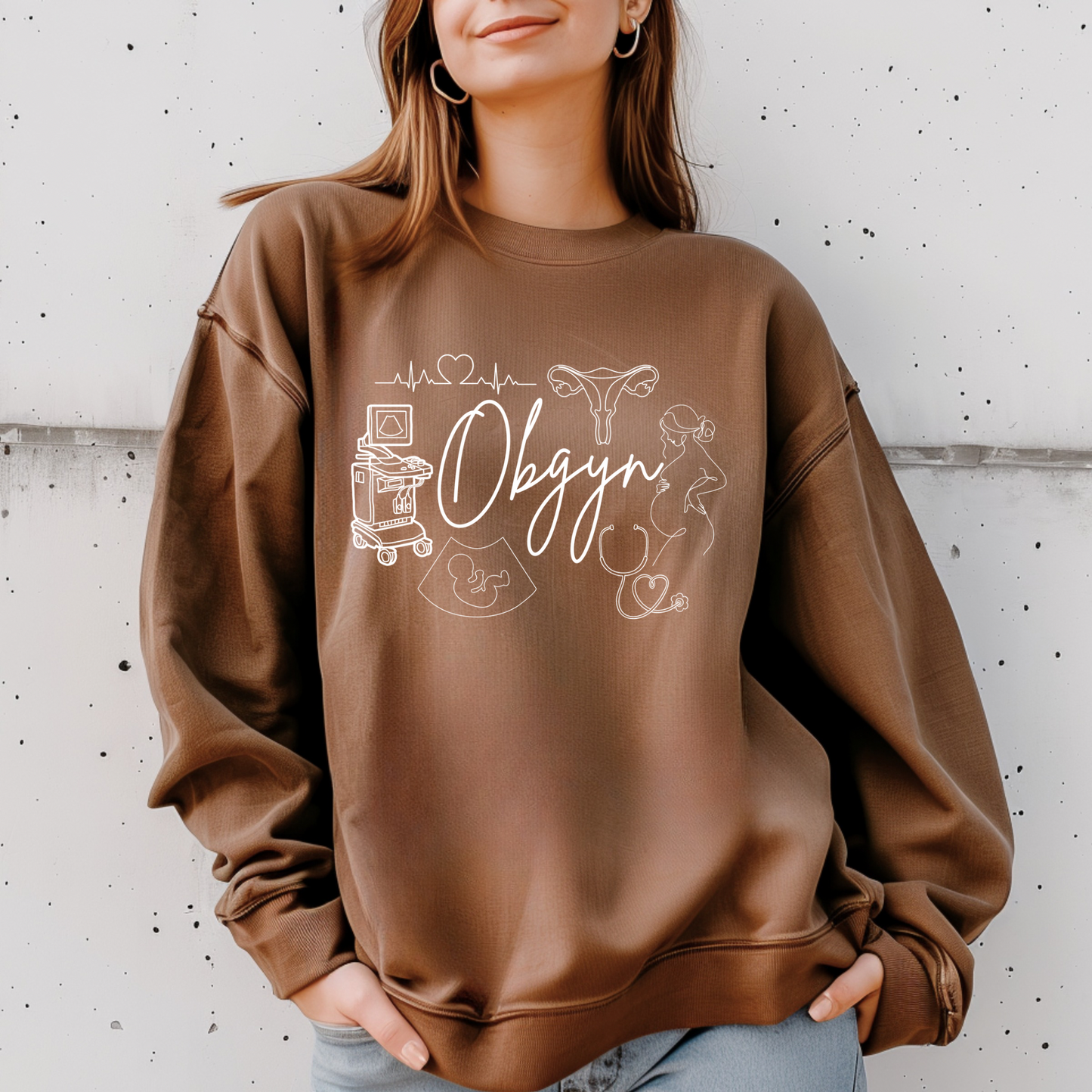 OB/GYN Doodles Crewneck