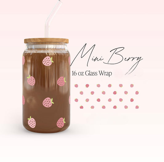 Mini Berry 16oz Glass Cup