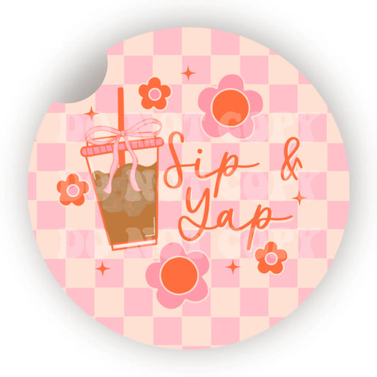 Sip & Yap Car Coaster- Set 2
