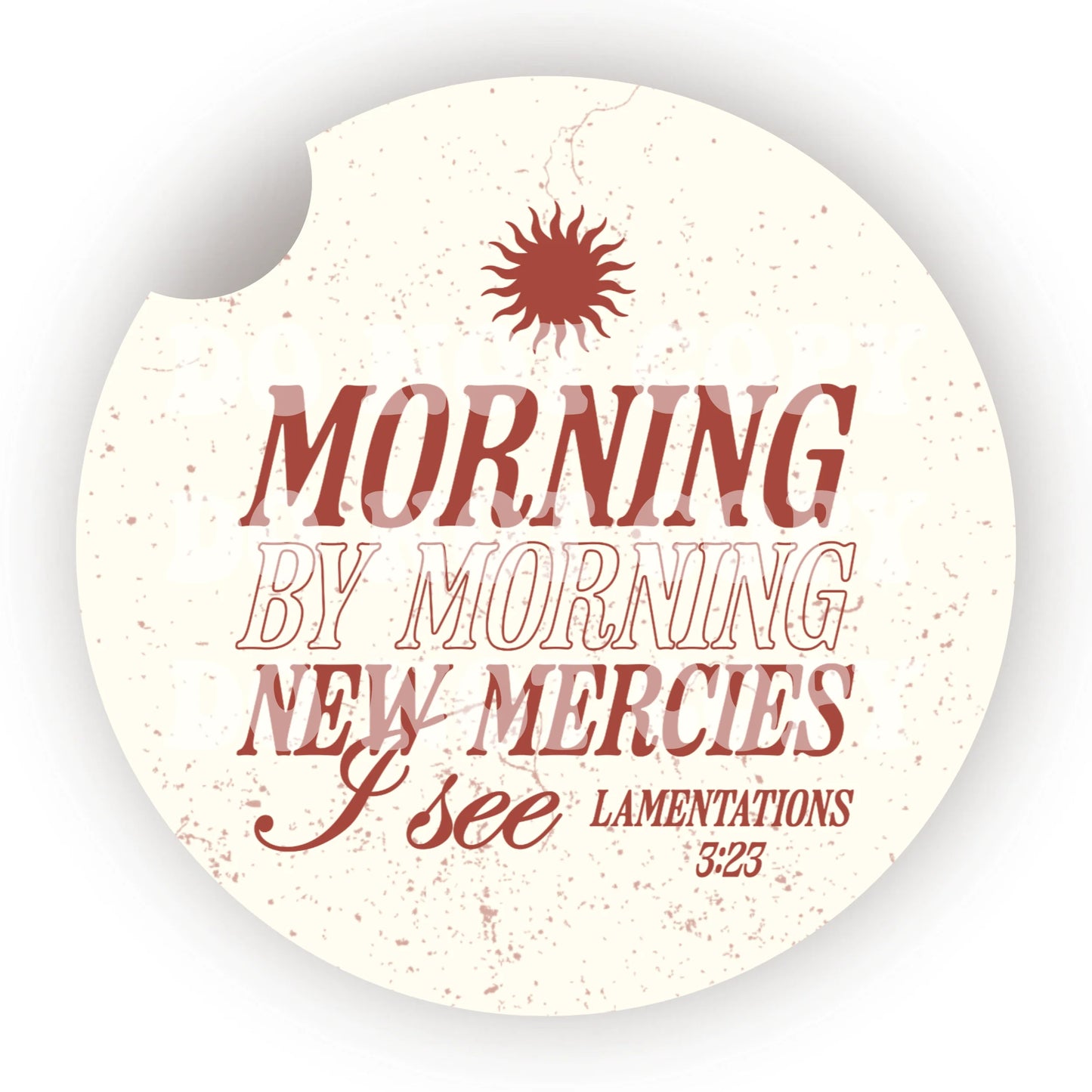 Lamentations 3:23 Car Coaster- Set 2