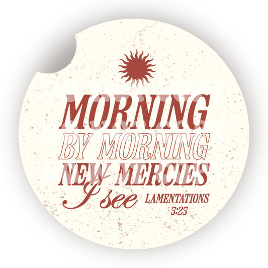 Lamentations 3:23 Car Coaster- Set 2