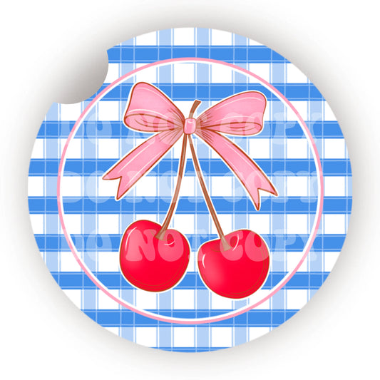 Coquette Cherries Car Coaster- Set 2