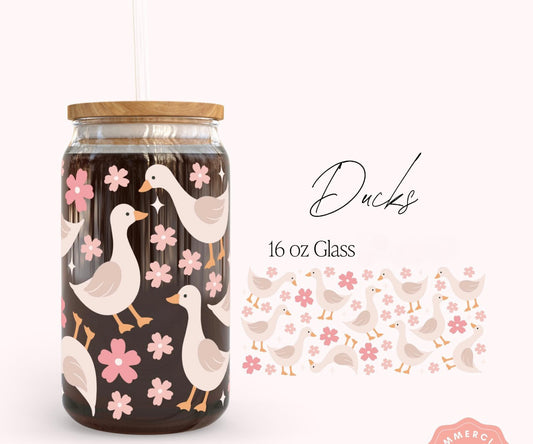 Silly Goose 16oz Glass Cup