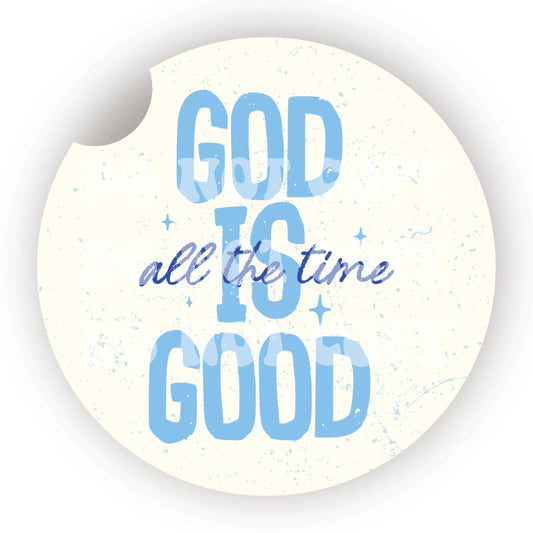 God Is Good Car Coaster- Set 2