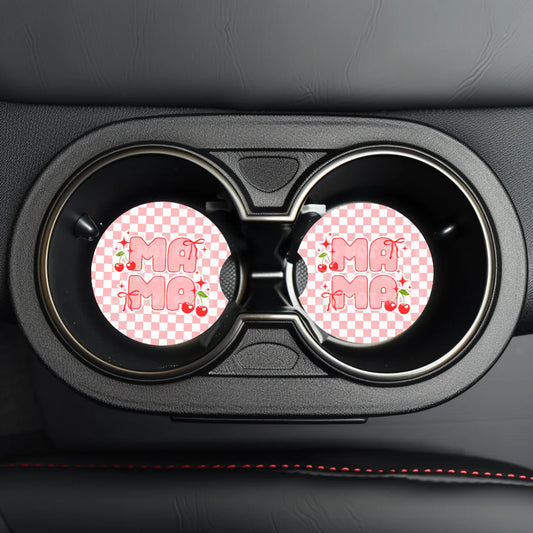 Cherry Mama Car Coaster- Set 2