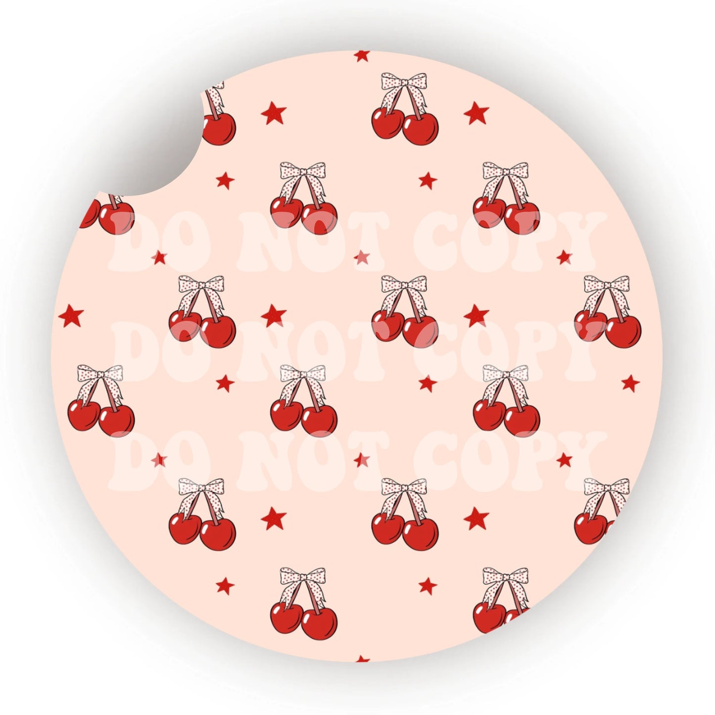 Coquette Cherries Car Coaster- Set 2