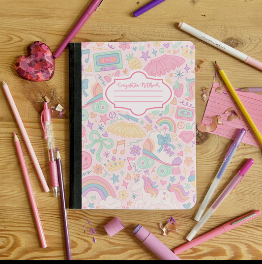 Rainbow Unicorn Composition Book