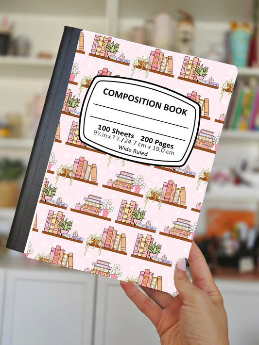 Floral Books Composition Book