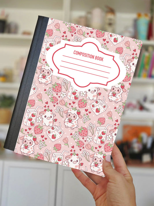 Strawberry Cow Composition Book