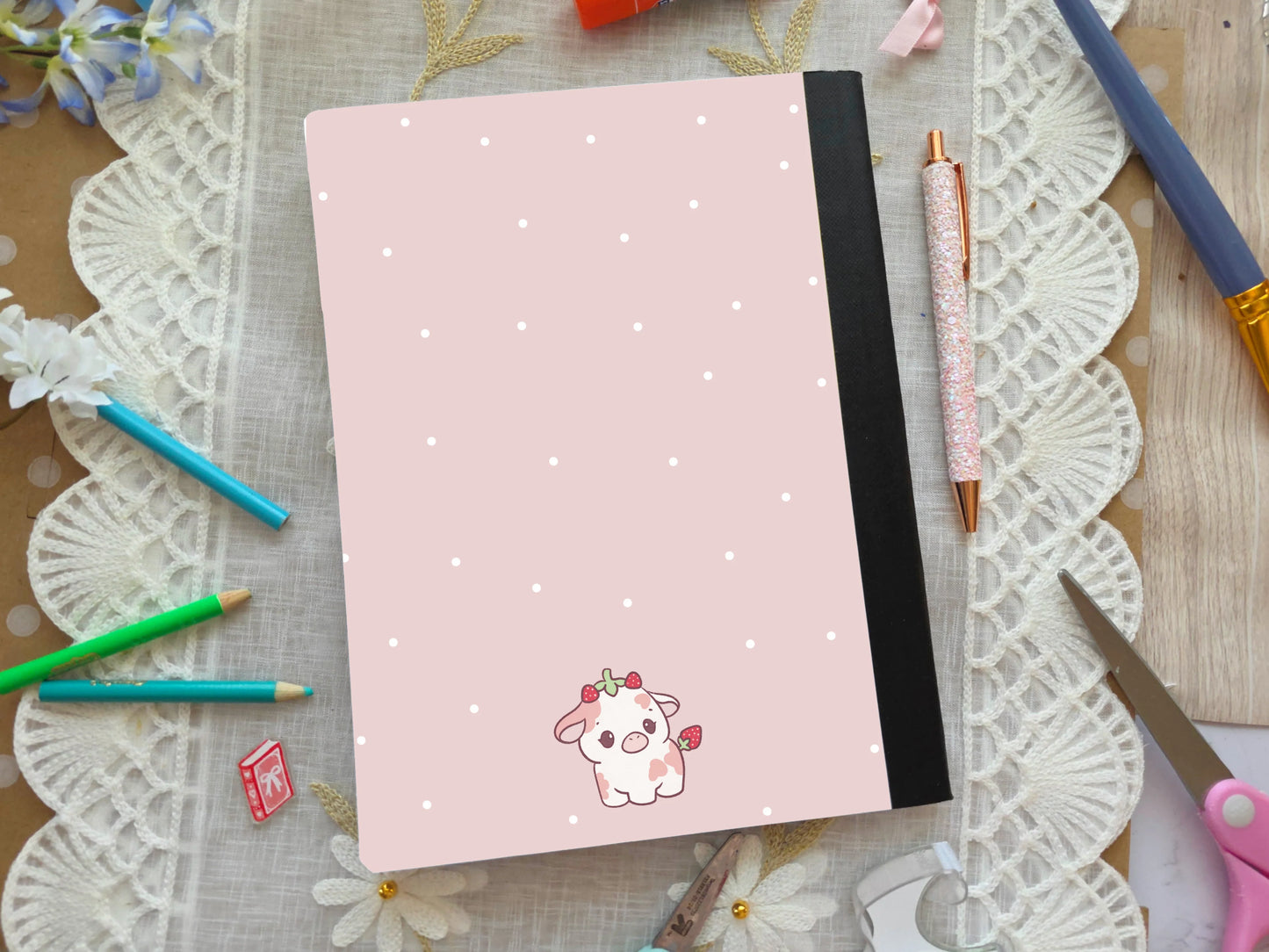 Strawberry Cow Composition Book